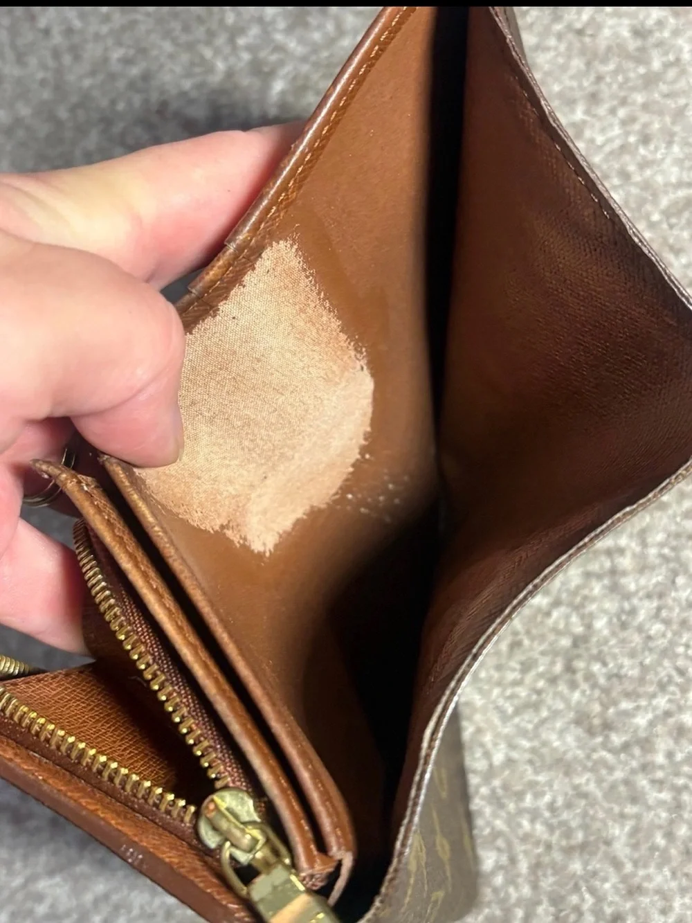 Auth Louis Vuitton Monogram Bifold zippy Wallet